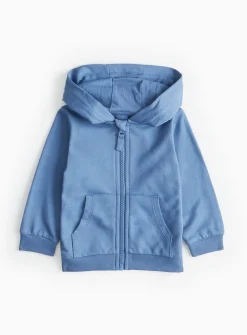 Blue Zip Through Hoodie 6-9 months