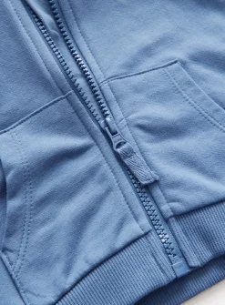 Blue Zip Through Hoodie 6-9 months