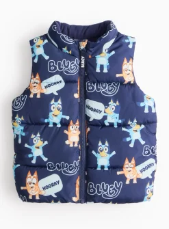 Bluey Character Print Gilet 1-2 years