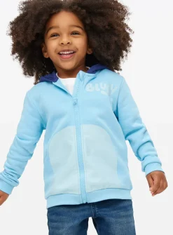 Bluey Character Print Hood Zip-Through Hoodie 1-2 years