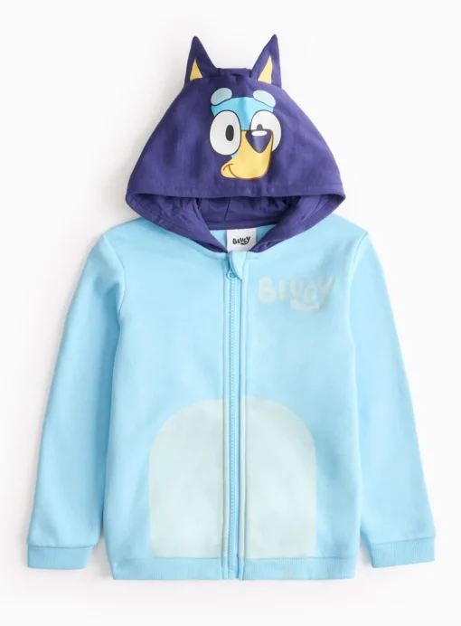Bluey Character Print Hood Zip-Through Hoodie 1-2 years