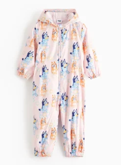 Bluey Character Print Pink Puddlesuit 5-6 years
