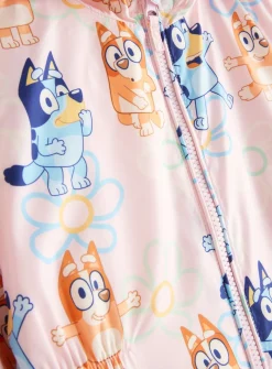 Bluey Character Print Pink Puddlesuit 5-6 years