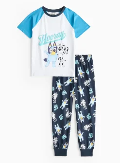Bluey Hooray Print Blue Pyjamas 1-2 years