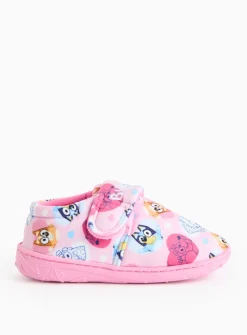 Bluey Pink Character Cupsole Slippers 4-5 Infant