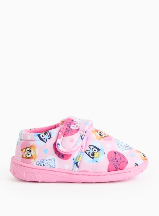 Bluey Pink Character Cupsole Slippers 4-5 Infant