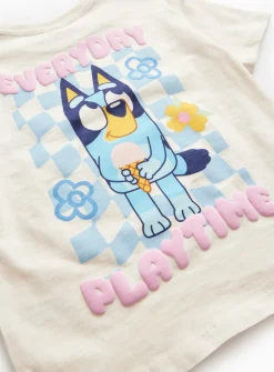 Bluey Print T-Shirt & Pink Cycling Shorts Set 1-2 years