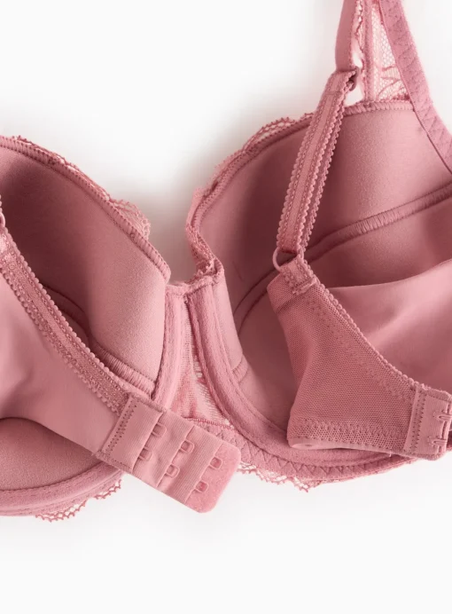 Blush Pink Floral Lace Padded Bra 42E