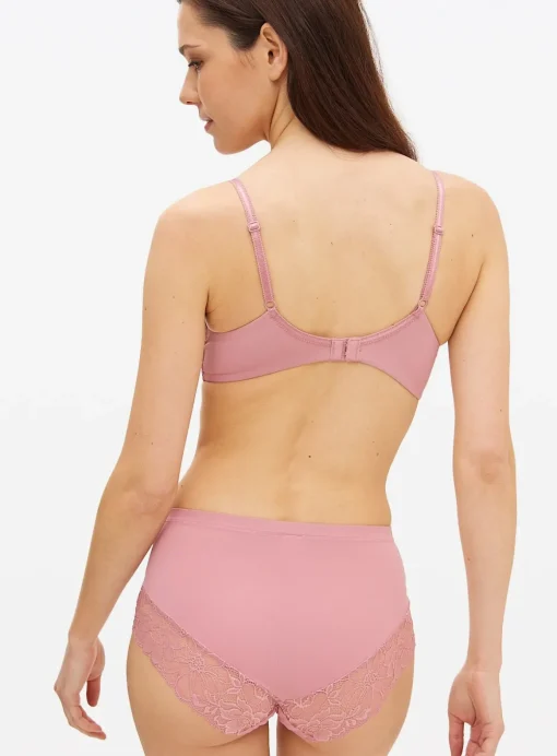 Blush Pink Floral Lace Padded Bra 42E