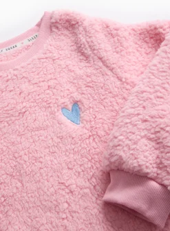 Borg Sweatshirt & Stripe Trouser Set 8-9 years
