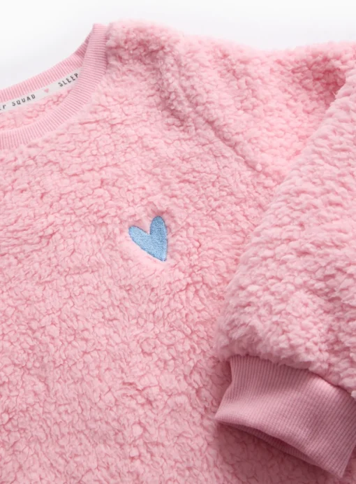 Borg Sweatshirt & Stripe Trouser Set 8-9 years