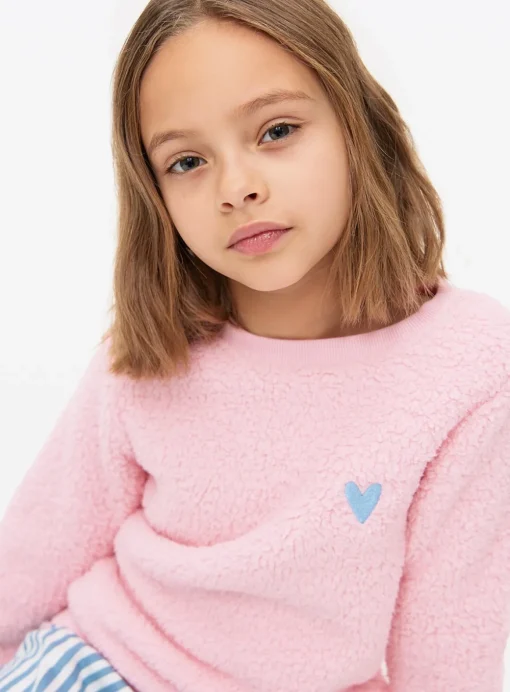 Borg Sweatshirt & Stripe Trouser Set 8-9 years