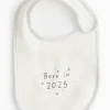 Born In 2025 Slogan Cotton Bib One Size