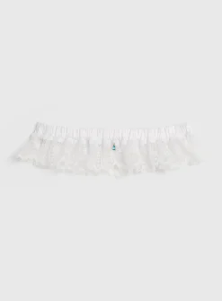 Boudoir Collection White Eyelash Lace Garter One Size