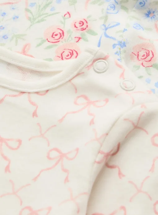 Bow. & Floral Print Long Sleeve Pyjamas 2 Pack 18-24 months