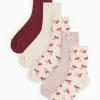 Bow Detail Ankle Socks 5 Pack 4-8