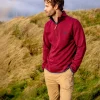 BRAKEBURN Burgundy Quarter Zip Sweat S
