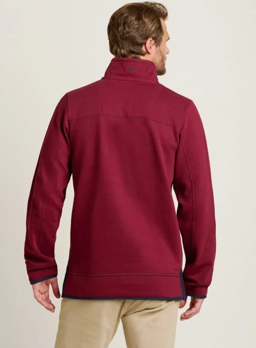BRAKEBURN Burgundy Quarter Zip Sweat S