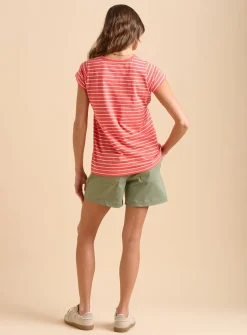 BRAKEBURN Coral Stripe T Shirt 10