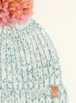 BRAKEBURN Multi Col Pom Knitted Beanie One Size
