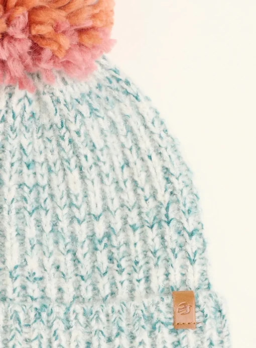 BRAKEBURN Multi Col Pom Knitted Beanie One Size