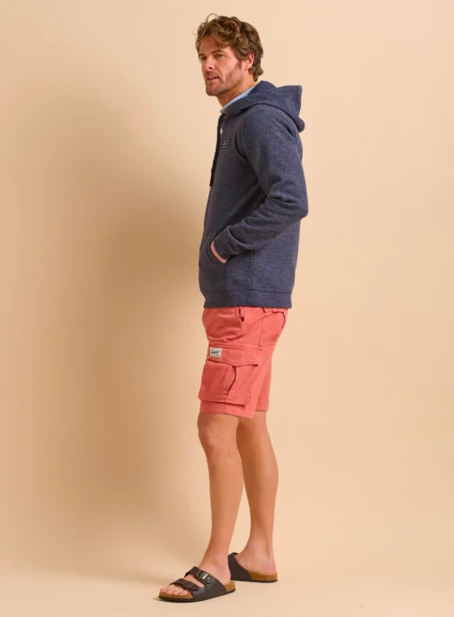 BRAKEBURN Navy Marl Hoodie XL