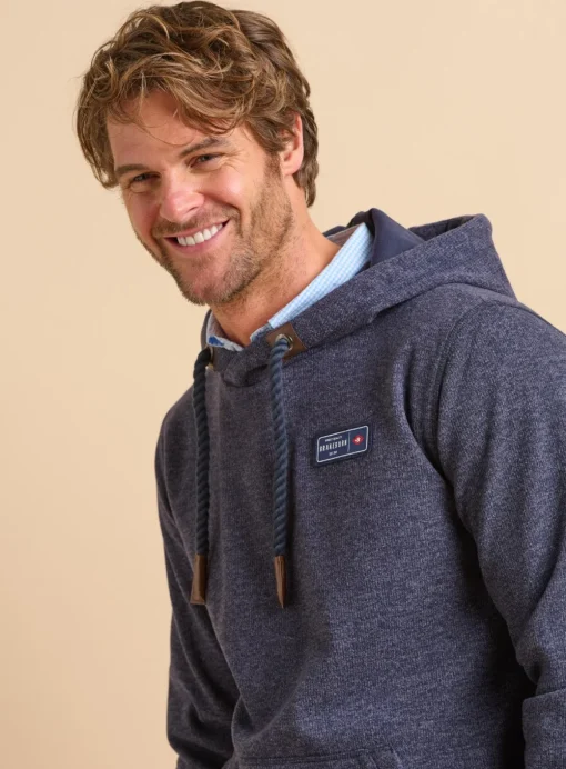 BRAKEBURN Navy Marl Hoodie XL
