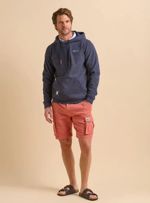 BRAKEBURN Navy Marl Hoodie XL