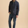 BRAKEBURN Navy Quarter Zip S