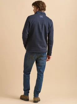 BRAKEBURN Navy Quarter Zip S