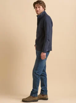 BRAKEBURN Navy Quarter Zip S