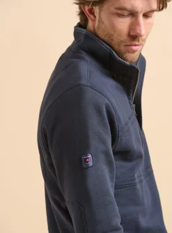 BRAKEBURN Navy Quarter Zip S