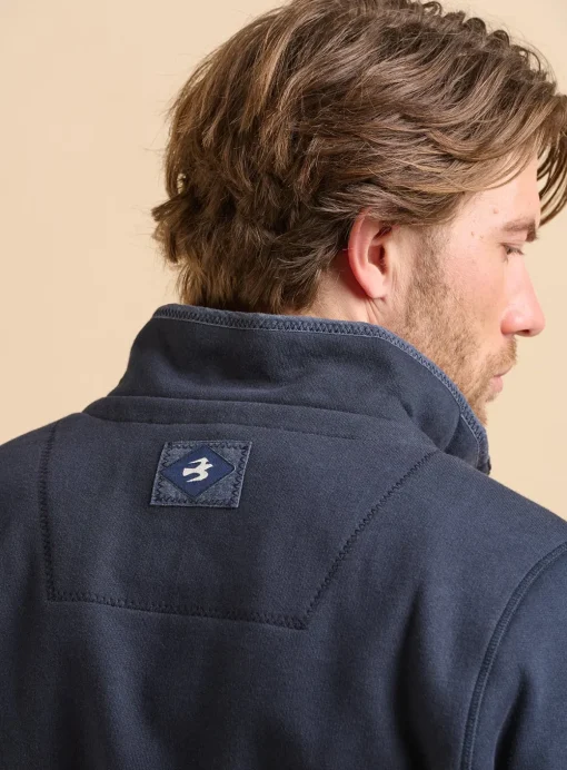 BRAKEBURN Navy Quarter Zip S