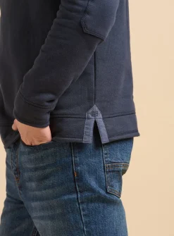 BRAKEBURN Navy Quarter Zip S