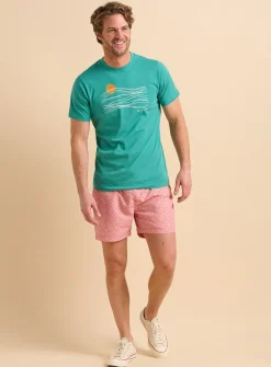 BRAKEBURN Painted Waves T Shirt XXL