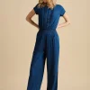 BRAKEBURN Spot Denim Wide Leg Jumpsuit 16