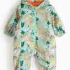 Bright Animal Print Puddlesuit Up to 3 mths