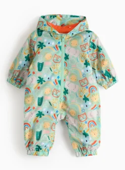 Bright Animal Print Puddlesuit Up to 3 mths