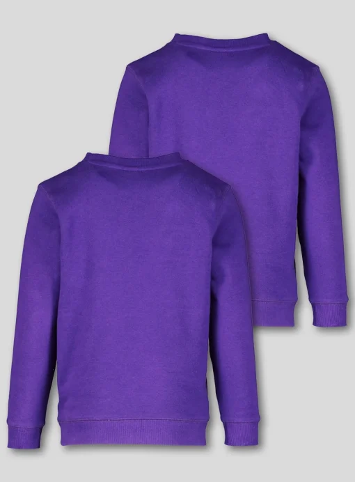 Bright Purple Crew Neck Sweatshirts 2 pack 6 years