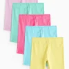 Bright Ribbed Cycling Shorts 3 Pack 1-2 years