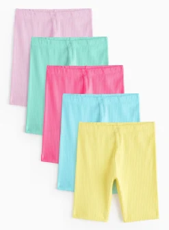 Bright Ribbed Cycling Shorts 3 Pack 1-2 years