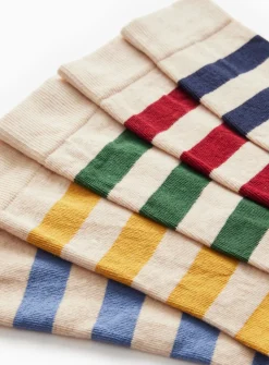 Bright Stripe Ankle Socks 5 Pack 6-8.5