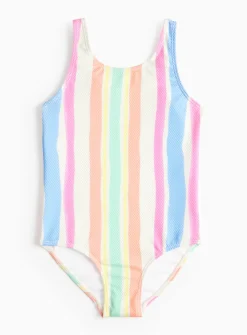 Bright Stripe Textured Swimsuit 1.5-2 years