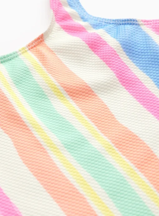 Bright Stripe Textured Swimsuit 1.5-2 years