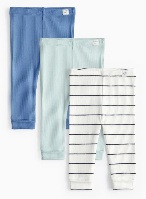 Brighton Blue Stripe Leggings 3 Pack 9-12 months