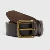 Brown Casual Leather Belt S