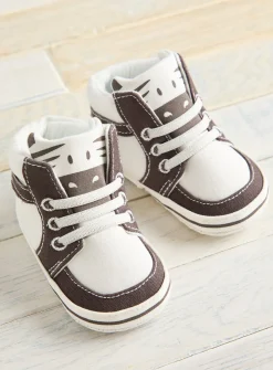 Brown High Top Trainers 3-6 months