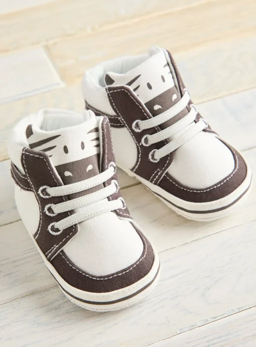 Brown High Top Trainers 3-6 months