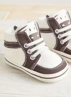 Brown High Top Trainers 3-6 months