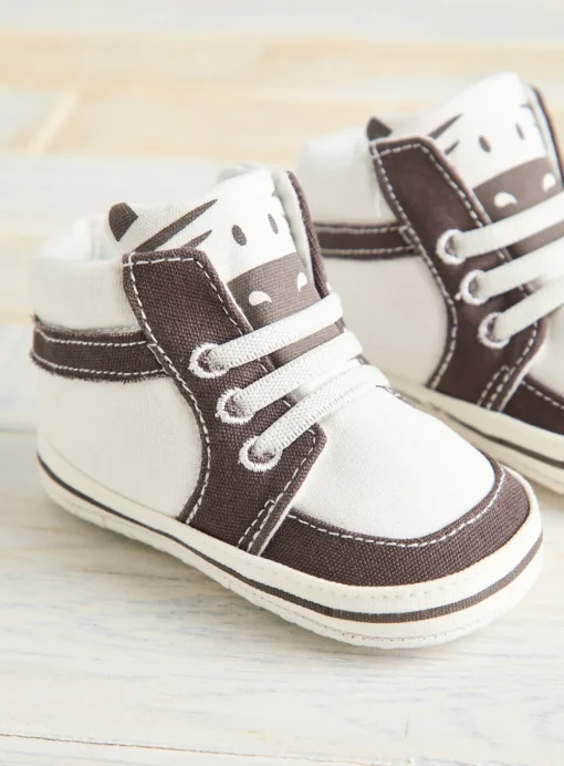 Brown High Top Trainers 3-6 months